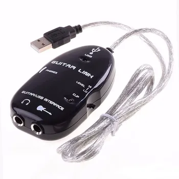 En-gros de Vânzări Directe Chitara Cablu Audio USB Link Interface Adaptor Pentru MAC/PC-ul de Înregistrare de Muzică Accesorii Pentru Guitarra Jucători
