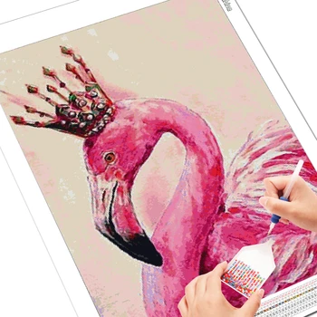 EverShine Diamant Pictura 5D Flamingo cruciulițe Diamant Mozaic Animale Pietre Arta Broderie Manual de Decor Pentru Casa