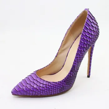 Femei Tocuri inalte Pantofi de sex Feminin, Femeile Pompe Solid Violet Alunece de Pe Deget a Subliniat Rochie de Brand Pantofi Nunta, Pantofi 2020 Nou D010C