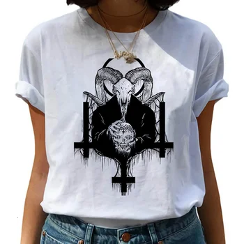 Femeie Tricouri Satana, Demon Moartea Rău Înfricoșător de Satanism Grim Reaper T-shirt de Top, Tricou Haine Vintage tricou Harajuku Tricou