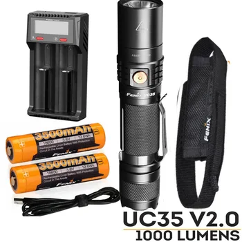 Fenix UC35 V2.0 2018 USB Reîncărcabilă 1000 Lumeni Cree XP-L HI V3 Lanterna LED-uri cu acumulator de 3500mAh