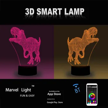 Film STRAIN LUCRURI Iluzia 3D Lampă 7 Culori App Control cu LED-uri Lumina de Noapte pentru Copii Lampara de Dormit pentru Copii Decor de Crăciun Cadouri