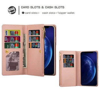 Flip Portofel Caz Pentru Samsung Galaxy S20 S21 FE S10 S9 S8 Nota 8 9 10 20 Ultra Plus S7 S6 Edge Luxury Curea din Piele Capac Telefon