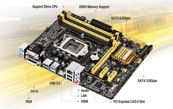Folosit ASUS B85M-G Intel B85, ATX Placa de baza Desktop Board Placa de baza Socket LGA 1150 mSATA