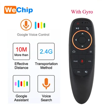 G10 Voce de la Distanță de Control 2.4 G Wireless Air Mouse Microfon, Giroscop IR de Învățare pentru Android tv box X96 mini HK1 mini H96 MAX