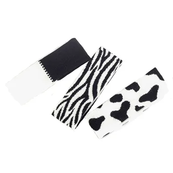 Geebro Moda Tipărite Alb-Negru Model Zebra Bandă De Întindere Bandă Anti-Transpirație Vaca Model Tricot Banda De Păr Femeilor De Bărbați, Articole Pentru Acoperirea Capului