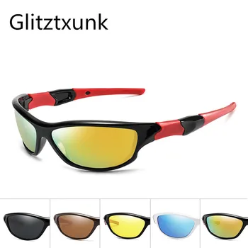 Glitztxunk Polarizat ochelari de Soare Barbati UV400 Retro Pătrat Oglinda Vintage Sport Ochelari de Soare Pentru bărbați de Conducere Anti-orbire Oculos