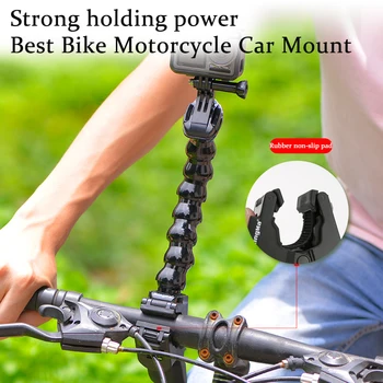 GoPro Bicicleta Motocicleta Masina de Montare Reglabil Flexibil Gooseneck Clema Clema pentru GoPro Hero 8 7 6 5 Sjcam Xiaomi Yi Camera Accesoriu