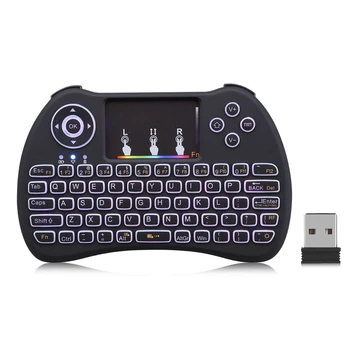 H9 2.4 GHz mini Tastatura cu RGB cu iluminare din spate cu Touchpad-ul Portabil de la Tastatură pentru Mini PC, Smart TV, TV Box pe Laptop PC