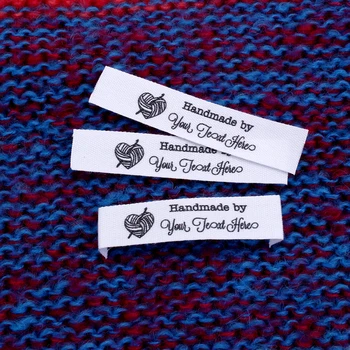 Haine personalizate Etichete Personalizate de Marcă , Bumbac Organic Panglică Etichete , Logo-ul sau Text, tricotat Etichete (MD3009)