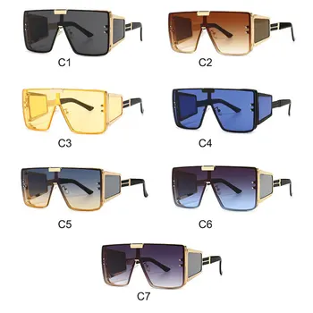 HBK Supradimensionat ochelari de Soare Femei Barbati Retro Vintage Scut-O singură Bucată Brand de Lux Ochelari de Soare Ochelari de Oculos Feminino Nuante Mare