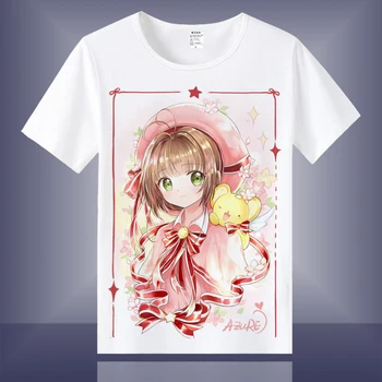 High-Q Unisex Japonia Anime Cosplay Card Captor SAKURA Bumbac Casual T-Shirt Tee Tricou Top