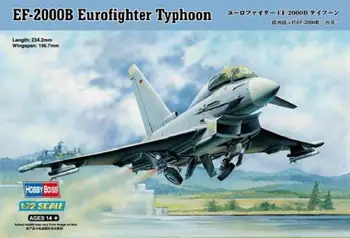 Hobbyboss 1/72 80265 EF-2000B Eurofighter Typhoon Kit de Model