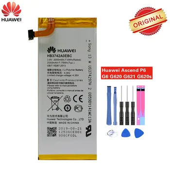 Hua Wei Original Baterie HB3742A0EBC Pentru Huawei Ascend P6 P6-U06 p6-c00 p6-T00 G6 G620 G621 G620s G630 2000mAh cu Instrumente