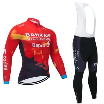 Iarna 2021 BAHRAIN ECHIPA de CICLISM Jersey cu Bicicleta Pantaloni Sport Ropa Ciclismo Thermal Fleece Pro CICLISM Jacheta Maillot Îmbrăcăminte