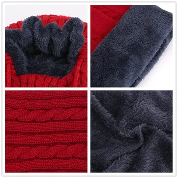Iarna lână Tricotate Pălărie Beanie Bărbați Eșarfă Chelioși Cap Pălării de Iarnă Pentru Femei, Bărbați Capace Gorras Capota Masca Brand de Pălării 2018