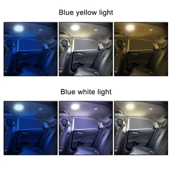 Interioare auto Lumina de Lectură Masina pe Bancheta din spate Plafon Lumina Acoperiș Magnetic Wireless de Noapte LED Touch Tip Rotund Interior Auto Lumina de Noapte