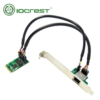 IOCREST 22x42mm M. 2 B-Cheie și M-Cheia pentru 1 Port 10/100/1000Mbps Gigabit Ethernet NIC placa de Retea