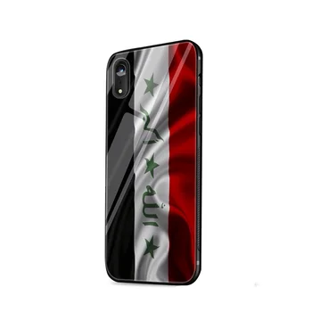 Irak Pavilion Marca Sticlă Călită Telefon Caz pentru Iphone 11 12 mini Pro Max X XS MAX XR SE 5 5s 8 7 6 Plus Capa Caz