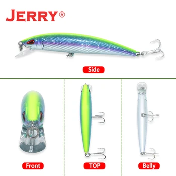 Jerry Săgeată Plutitoare de Turnare Trolling Peștișor Momeala 90mm Cârlig Înalte Păstrăv Bass Momeală Artificială Jerkbait de apă Dulce de Pescuit