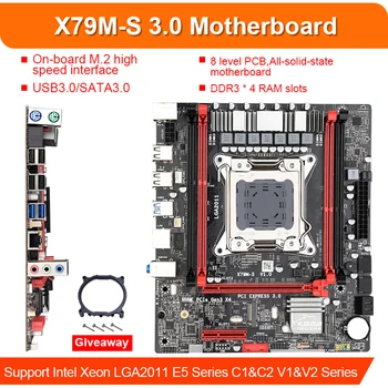 Jingsha X79 m-e 3.0 placa de baza stabilit USB 3.0 cu Xeon despre lga2011 E5 2630 V2 CPU 4x4GB=16GB 1600MHz DDR3 ECC REG memorie M. 2 SATA3.0