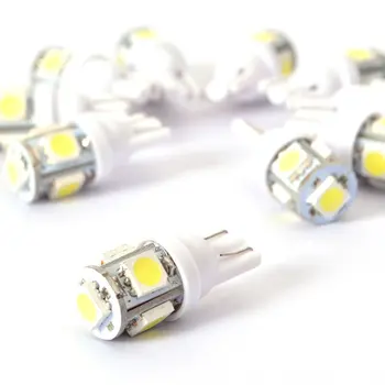 Juego de 20 Bombillas LED para Luz de coche trasera - Luces para coches Lampara T10 5 LED SMD 5050 12V