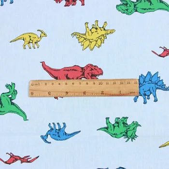 Jumătate de Metru Bumbac Dinozaur Imprimare Tesatura Manual DIY Îmbrăcăminte Copii Rochie de Pânză de Bumbac T605