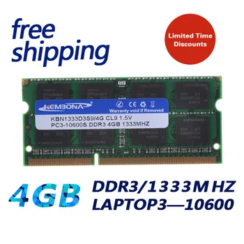 KEMBONA Nou Sigilat Laptop Memorie RAM DDR3 1333 / PC3 10600 4GB compatibil cu placa de baza / Transport Gratuit!!!