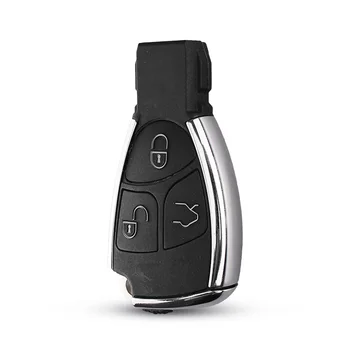 KEYYOU 3 Butonul de Modificat Masina de la Distanță Inteligent Cheie Cazul Shell Pentru Mercedes-Benz B C E ML S CLK CL Chrome Style Cu Suport de Baterie