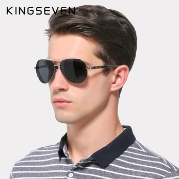 KINGSEVEN Brand Bărbați Aluminiu Magneziu Ochelari de Soare Polarizat UV400 Ochelari de Soare oculos de sex Masculin Ochelari de Soare Pentru Barbati N725