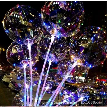 Led Aprins Baloane Set De Baloane Luminoase Gonflabila Wave Ball Nunta Petrecere De Ziua Decor Consumabile 18 Inch