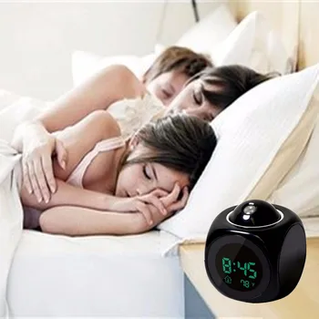 LED Ceas cu Alarmă Digital Multifuncțional Cu Voce Vorbind de Proiecție LED Temperatura Camera Bebelusului Lumina de Noapte Proiector