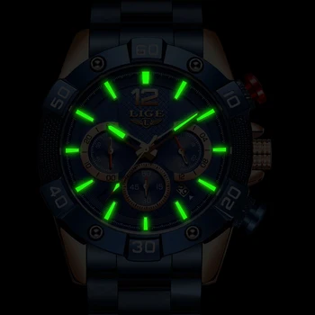 LIGE Design Creativ Bărbați Ceasuri de Lux Cuarț Ceas de mână cu Oțel Inoxidabil Cronograf Sport Barbati Ceas Masculin Ceas Relojes
