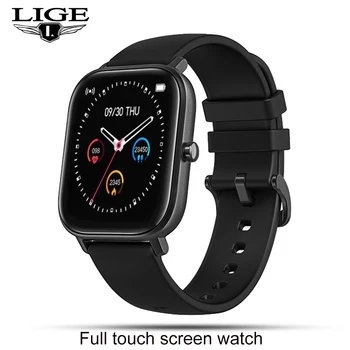 LIGE Nou Ceas Inteligent Bărbați 1.4 Inch Ecran Tactil Complet de Ritm Cardiac tensiunea Arterială Multifunctional Smartwatch Sprijină 13 Limbi