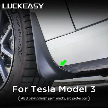 LUCKEASY Accesorii Auto Exterioare Modificare Pentru Tesla Model 3 Pictat de Noroi Fata-Spate, apărători Roți Noroi Protector Fender