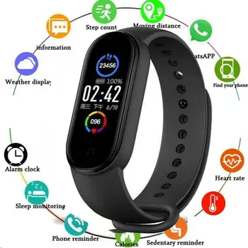M5 Ceas Inteligent 2020 Bărbați Femei Rata de Inima Monitorizarea Tensiunii Arteriale Tracker de Fitness Smartwatch Banda de 5 Ceas Sport pentru IOS Android