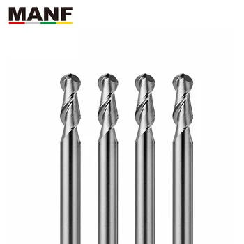 MANF 2 Flaut HRC55 3mm, 6mm CNC din Aluminiu End Mill Frumos Mingea Nas End mills Finisaj Bun Carbură de Tungsten Sprial de Frezat