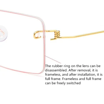 Manual de Titan Rama de Ochelari Oameni Fara rama Patrata Marca Miopie Ochelari de soare pentru Femei Ochelari de monturas de lentes mujer