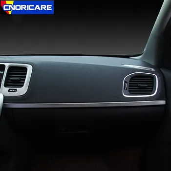 Mașini de Oțel Inoxidabil Consola centrala de Bord Benzi Decor Autocolant Tapiterie Pentru Volvo S60 V60 LHD Accesorii de Interior