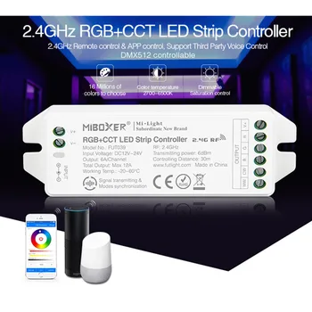 Miboxer FUT039(upgrade)de 2.4 GHz Wireless RGB+CCT Benzi cu LED-uri Controler DC12~24V Estompat lLEDDriver 6A Control Vocal