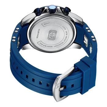 MINI FOCUS Brand de Lux Ceas de mână pentru Bărbați Cuarț Ceas pentru Bărbați Impermeabil Verde Curea Silicon Moda Reloj Hombre Relogio Masculino