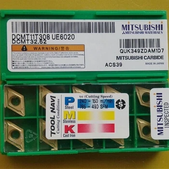 MITSUBISHI DCMT11T302 UE6020/DCMT11T304 UE6020/DCMT11T308 UE6020 CNC de Cotitură insertii Carbură Oțel, Oțel Inoxidabil Original