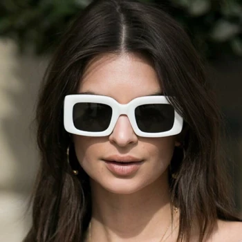 MIZHO 2020 Noua Moda pentru Femei de Brand de ochelari de Soare Vintage Retro Cool Puncte Design Îngust Dreptunghi ochelari de Soare Barbati Verde Oculos De Sol