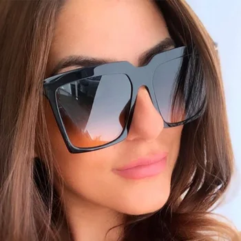 MIZHO Piața de Moda ochelari de Soare Femei Vintage Trendy 2020 Negru de Calitate Gradient de ochelari de Soare Supradimensionați Doamnelor Designer de Brand