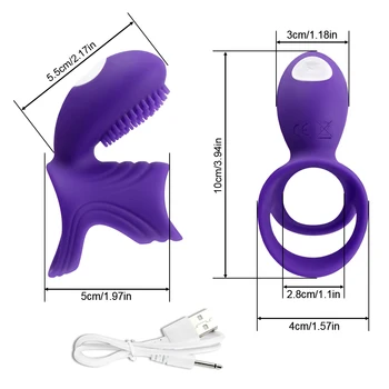 Moale Dual Vibratoare Inel de Penis Penis Penis Inel de sex Masculin Ejaculare Întârziată Durată Cockring Adult Jucarii Sexuale pentru Cupluri Intim Bun
