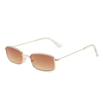Moda ochelari de Soare Patrati Femei 2021 Trendy Mic Dreptunghi Ochelari de Soare de Vară de Călătorie Stil UV400 Aur, Maro, Nuante Roz Bărbați