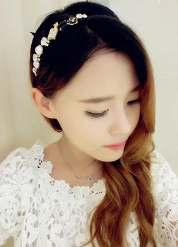 Moda stil coreean Dantela Stras hairband Femei de Moda Fete Sexy Simplu cristal Cerc Păr veșminte de cap Accesorii de Par