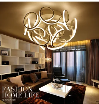Modern, simplu, alb, LED lampă de plafon Nordic lampă de decorare camera de zi dormitor sufragerie reglaj lampă de tavan AC110V-220V