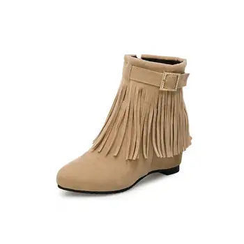 MORAZORA 2020 dimensiuni mari 33-44 turma rotund toe glezna cizme pentru femei scurt de pluș toamna iarna cizme cu Ciucuri de moda de sex feminin pantofi