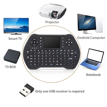 MT10 2.4 GHz Mini Tastatura Wireless cu Touchpad-ul pentru Android TV Box PC, Laptop